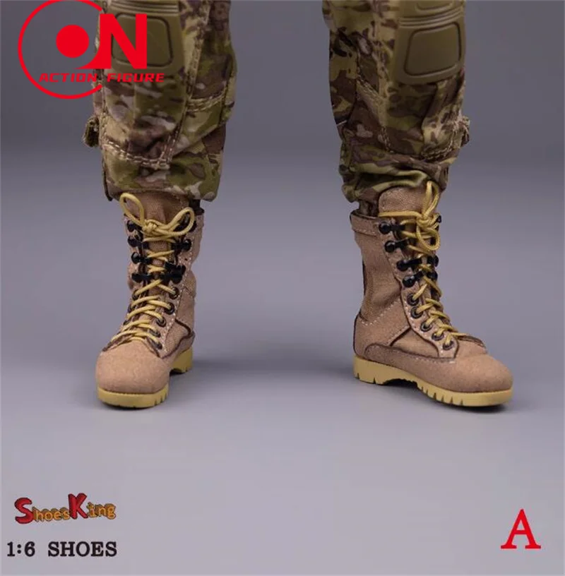 1/6 sk011 botas de combate masculinas sapatos ocos do exército modelo adequado para bonecas de corpo de figura de ação solider de 12 ''