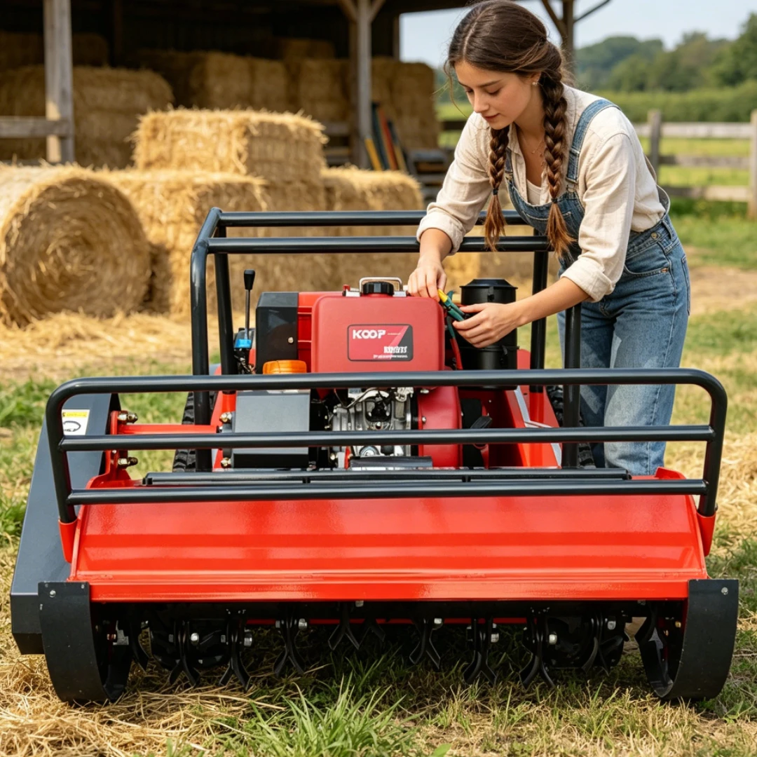Cortadora de césped personalizada con barra horizontal, motor de cuatro tiempos de alta potencia, adecuada para agricultura, silvicultura y deshierbe.