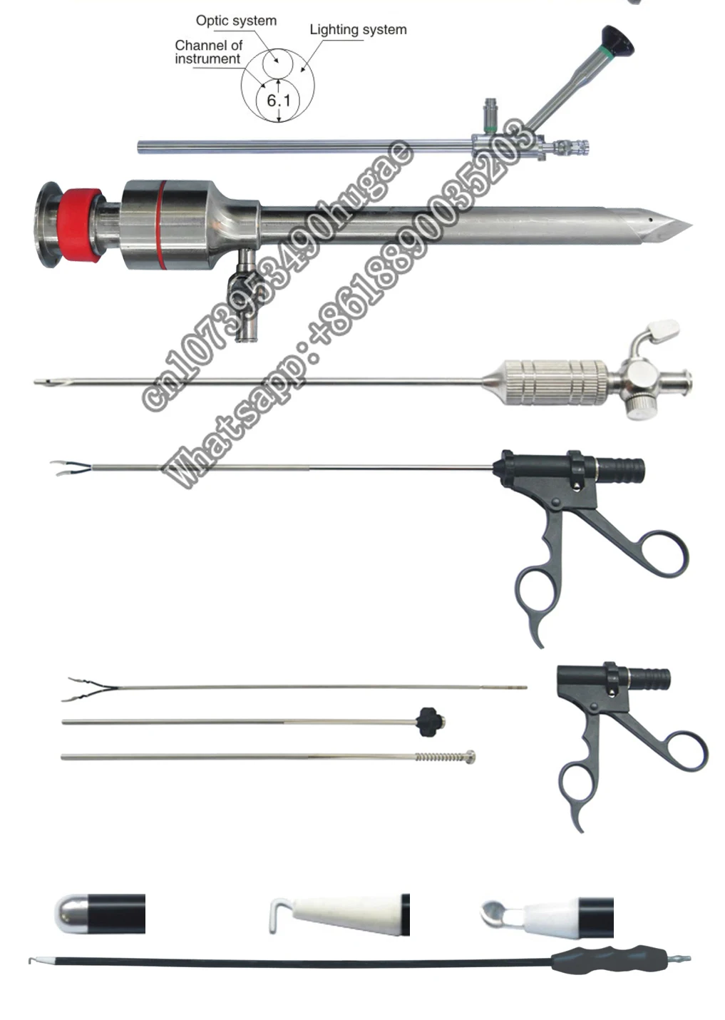 laparoscopy surgery rigid  laparoscopic instruments set price