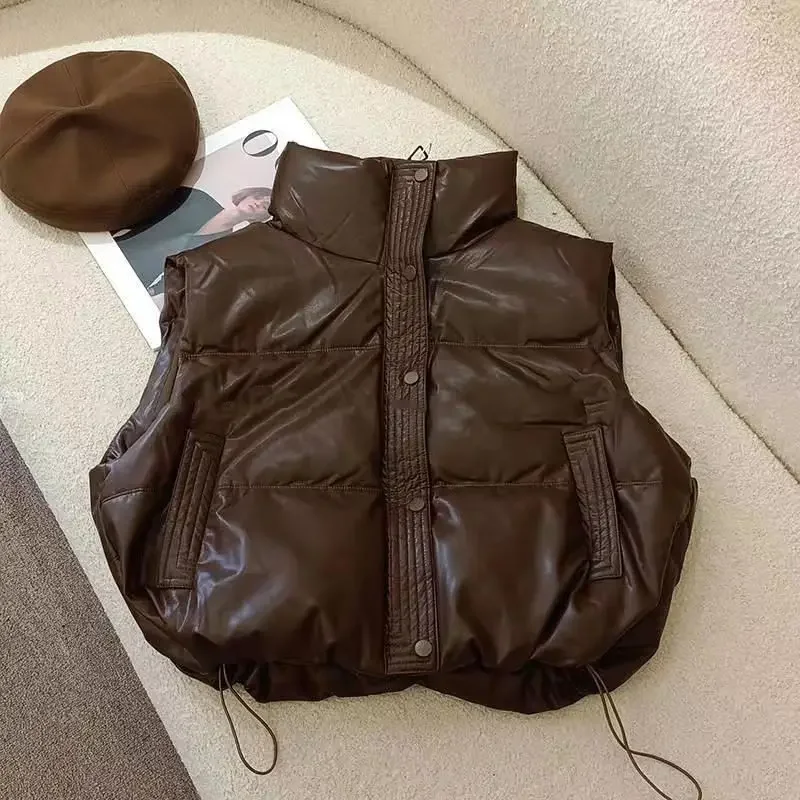 Fat Mm Large Size Down Padded Jacket Female Wearing Foreign Style Autumn Winter New Sleeveless Vest Small Man Women's Clothing