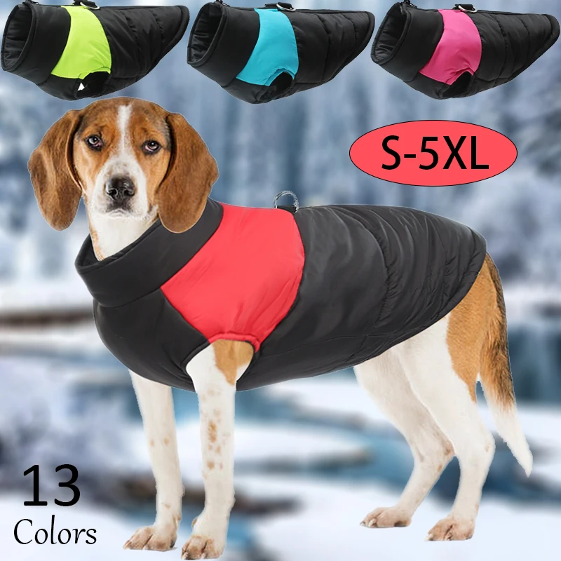 

Winter Warm Pet Coats Waterproof Large Dog Down Jacket Pet Clothes for Small Medium Dogs Poodle Golden Retriever Pets Clothes