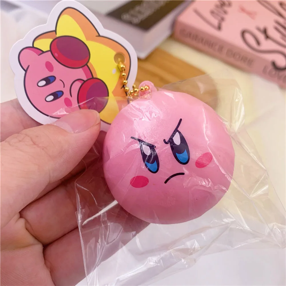 Game Kirby Star Decompression Peripheral Toys Soft Simulation Bread Slow Rebound Squishy Cute Pendant Nice Gift for Girlfriend