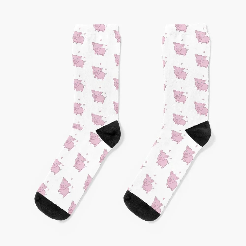 

Happy Little Pig #1 Socks custom sports cycling cartoon Men Socks Women's