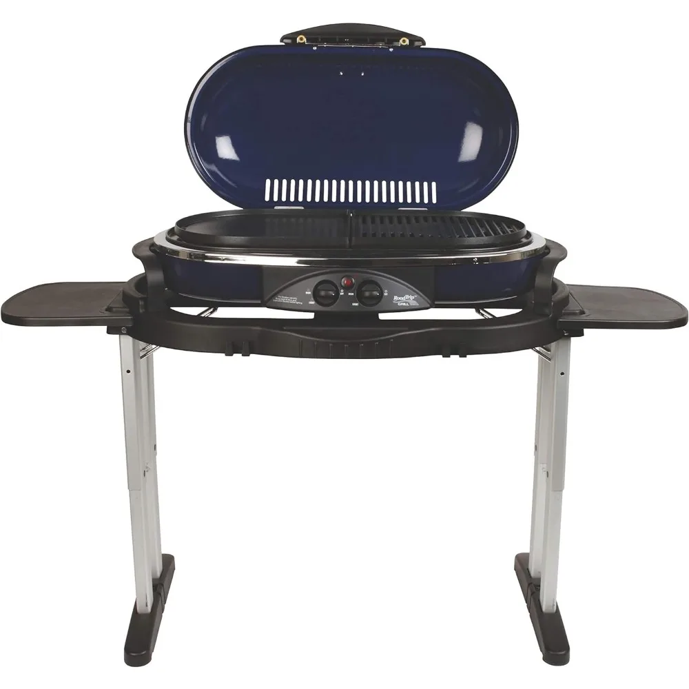 

LX Collapsible Propane Grill with 2 Adjustable Burners, Side Tables, & Push-Button Ignition, 20,000 BTUs of Power for