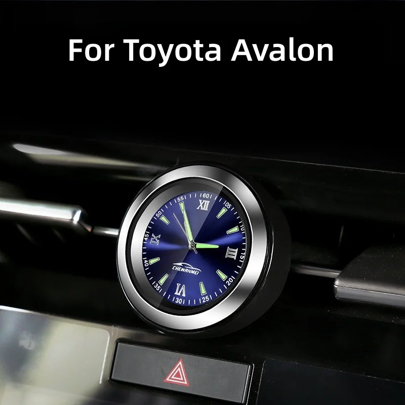 

Часы для Toyota Avalon, накладка на центральную консоль и воздуховод кондиционера, кварцевые часы, аксессуары для декора салона автомобиля