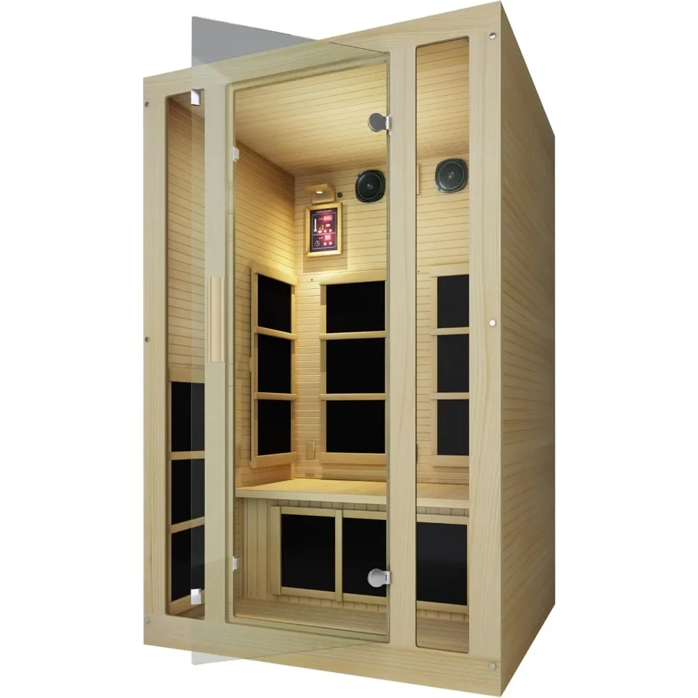 Two people Canadian hemlock low electromotive force far-infrared sauna