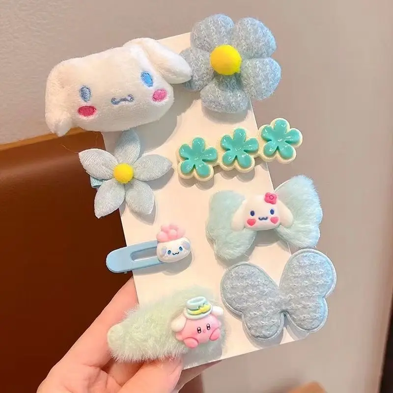 

Pcs8 Kawaii PomPomPurin Cinnamoroll Sanrio Lovely My Melody Kuromi детские аксессуары для волос подарок на день рождения для девочек