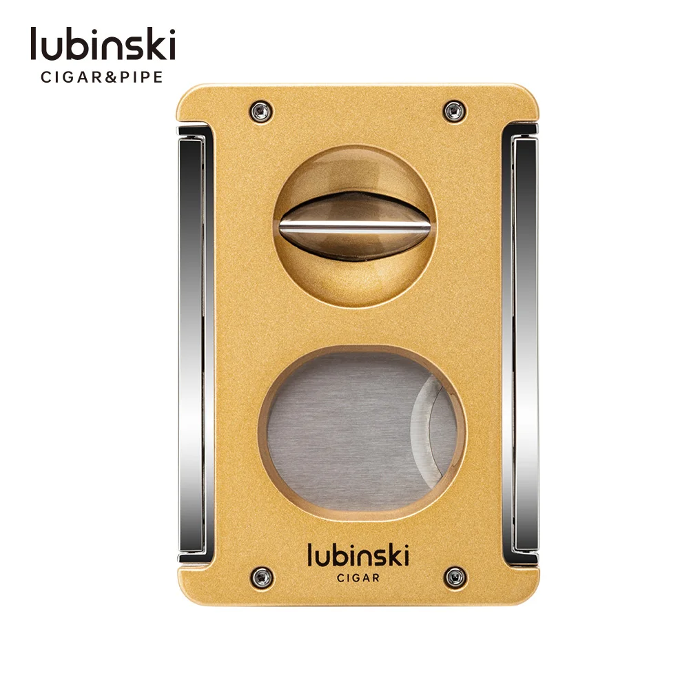 Multi-functional Cigar Cutter 3 IN 1 Stainless Steel Cigar Cutter with Leather Sheath Cigar Holder and hole opener