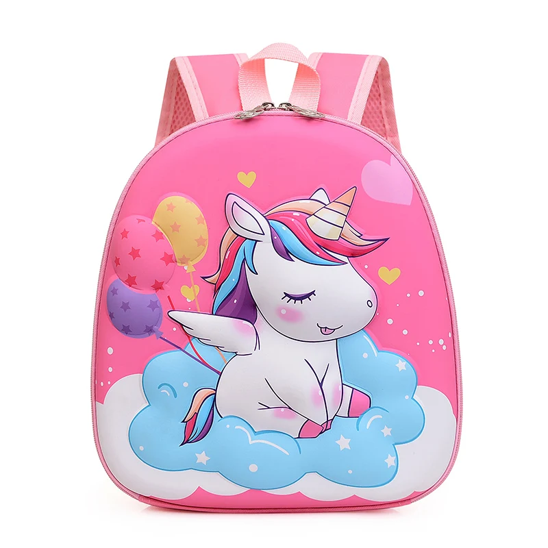 Cartoon Einhorn Rucksack Kindergarten Schult asche Eva Eierschale Kinder Schult asche 2-5 Jahre alte Mädchen Bücher tasche Kinder Rucksack