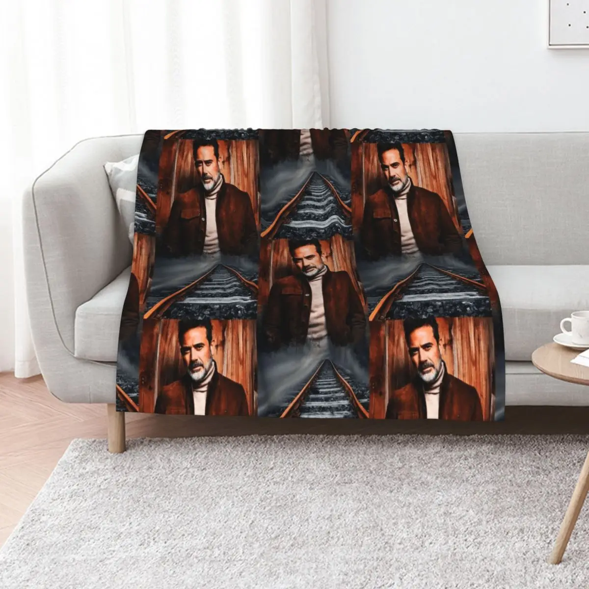 

Jeffrey Dean Morgan Throw Blanket Sleeping Bag Luxury Thicken Flannel Sofa Blankets