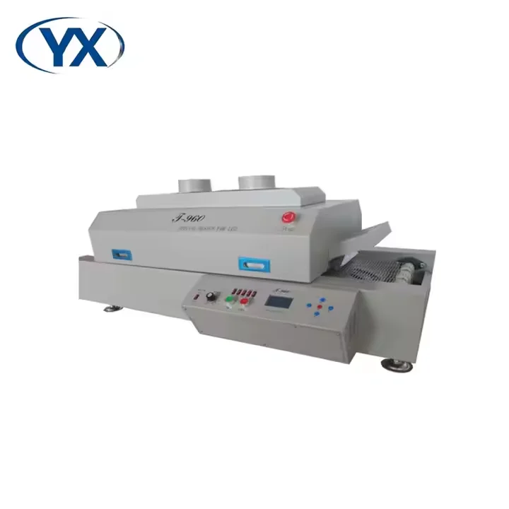 

SMT Pick and Place Reflow Oven T960 Настольный SMD Инфракрасный конвейер горячего воздуха Волновая пайка для сварки печатных плат