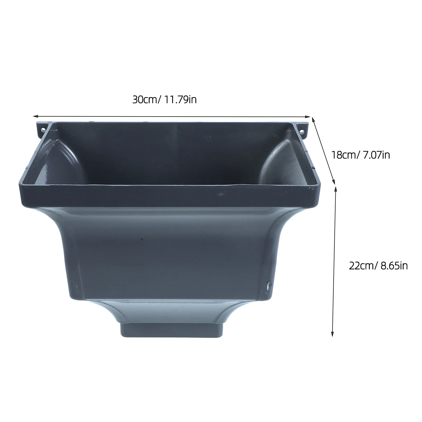 Grey Aluminum Alloy Rain Diverter 30x22x18cm Arc Shaped Downspout Adapter Rainwater Collection System Outdoor Gutter Parts