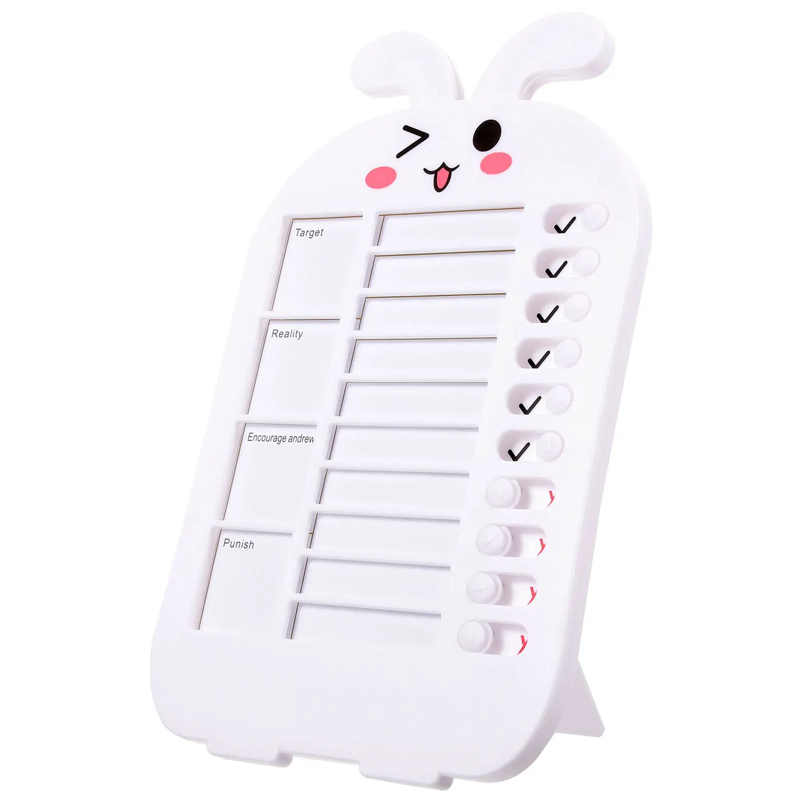 Plastic Chore Chart Reward Board for Kids – Behavior Tracker, Household Task Schedule, Daily Reminder Board