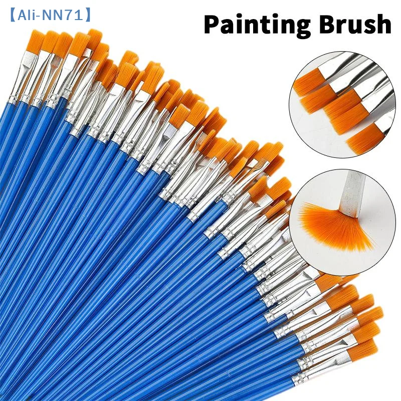 【NN71】30/100-teiliges Acryl-Malpinsel-Set, runde, flache Pinsel mit Nylonhaar, Künstlerpinsel für Aquarell- und Ölmalerei