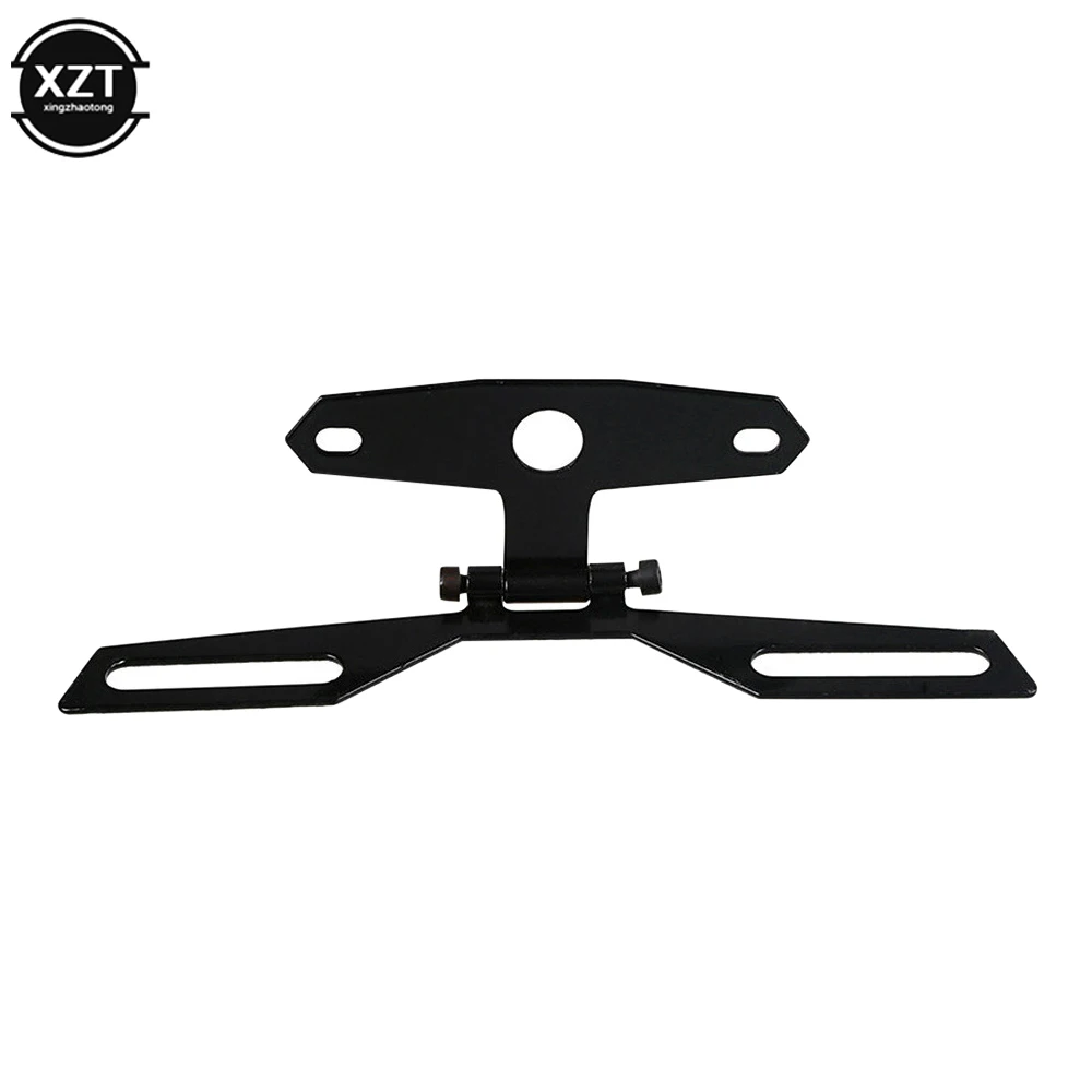 Motorcycle License Plate Bracket Taillight Mount Support Folding Number Plate Frame Holder Mount Universal Motorbike Accessories