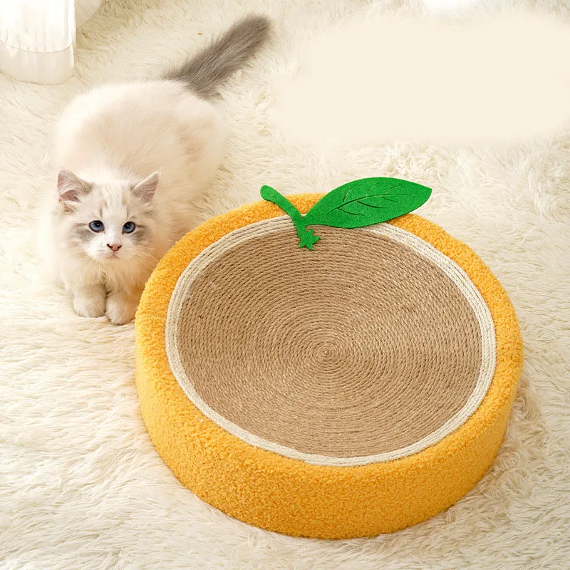 Sisal Cat Scratcher Bed Scrapers Round Grinding Claw Toys For Cats Wear-Resistant Cat Bed Nest  Space Saving For Family Indoor