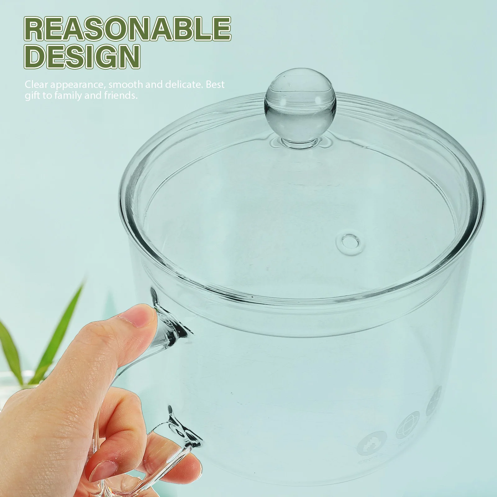 

Heat Resistant Side Handle Glass Stew Bowl Cooking Bowl Household Oven Proof Kitchen Cookware Multi Purpose Home Glass Cookware