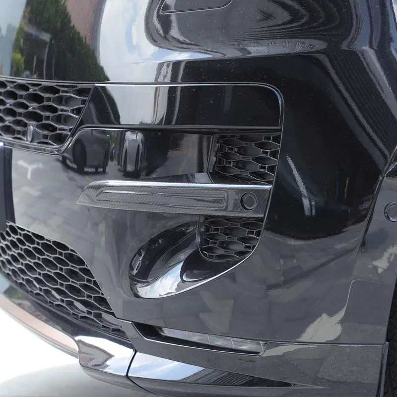 

Настоящее углеродное волокно для Land Rover Range Rover Sport 2023-2025, передняя противотуманная фара автомобиля, декоративная рамка, наклейка, автомобильные аксессуары