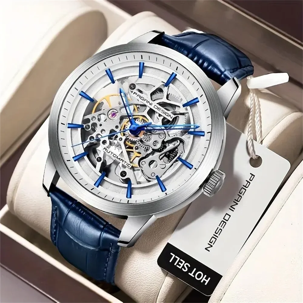 

2026 PAGANI DESIGN New Men Luxury Automatic Mechanical Watch Stainless Steel Waterproof Sports Leather Watch Relogio Masculino
