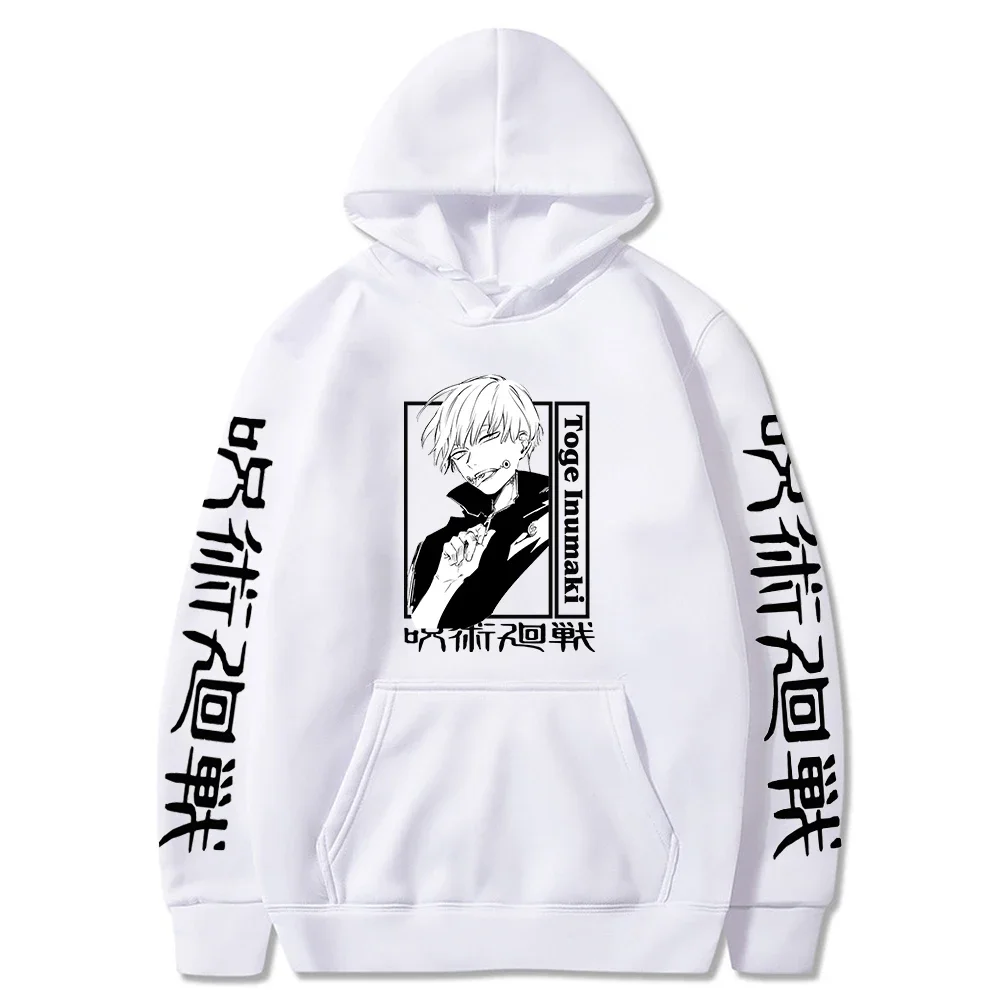 Anime Jujutsu Kaaiisen Hoodies Men Fashion Winter Casual Oversized Hip Hop Pullovers Harajuku Cartoon Inumaki Toge Sweatshirt To