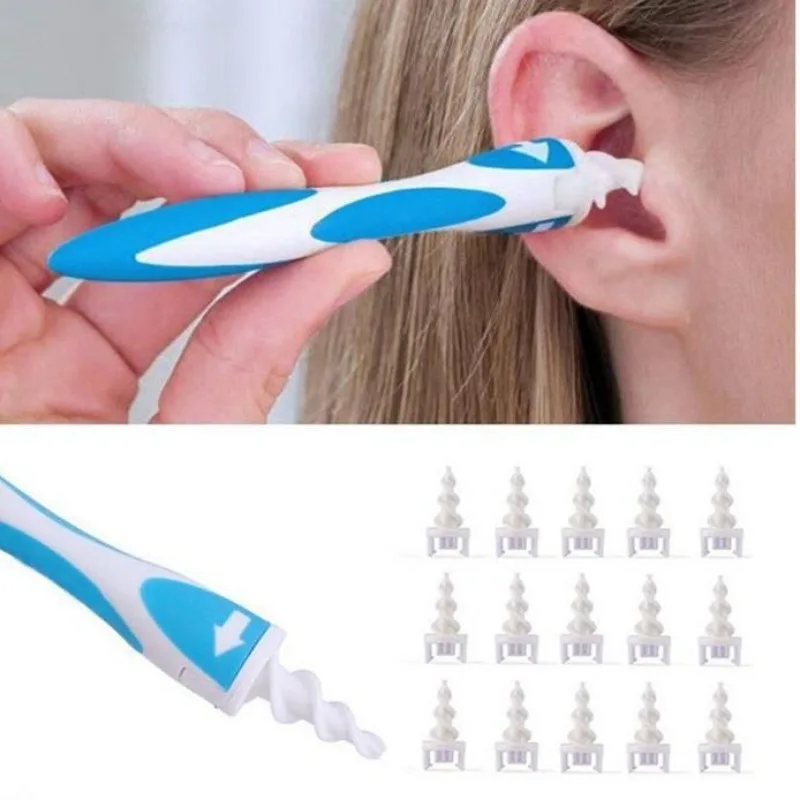 

Инструмент для удаления ушной серы. Очиститель ушей с мягким силиконовым покрытием. 16 сменных насадок. Просто захват экстракта ушной серы.