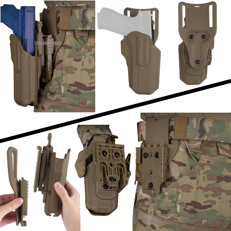 Universal Gun Holsters Right Hand Tactical Pistol Wargame Shooting Holster for G17 19,Sig Sauer Walther SPRINGFIELD Handgun Case