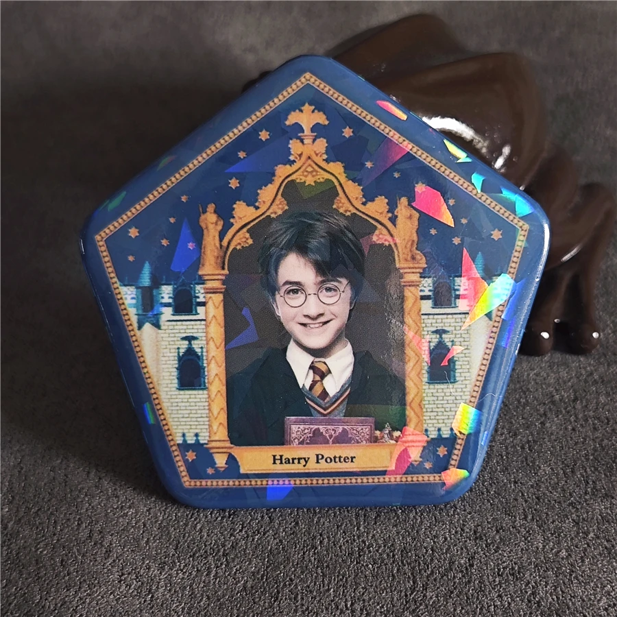 Harries Potter Chocolate Frog Wizard Card Badge Pentagon Laser Bar Brooch Gives Children The Same Wizard Card Gift