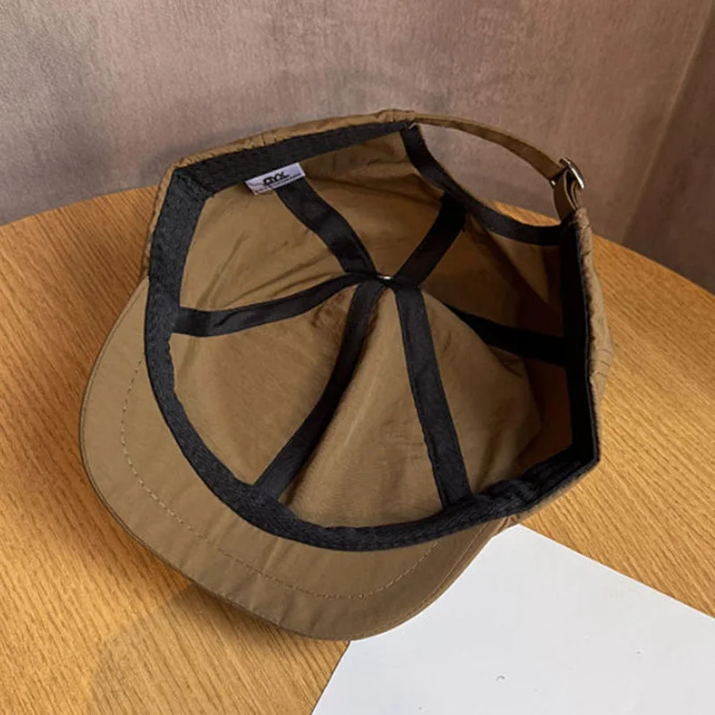 Schnelltrocknende Sommer-Baseballkappe mit 3 cm kurzem Schirm, Unisex Atmungsaktive Sonnenschutzkappe – Detail 8