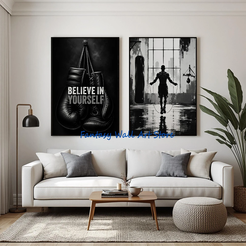 Vintage Sport Boxing Poster Bo - Home Gym Japan ulasan dan harga