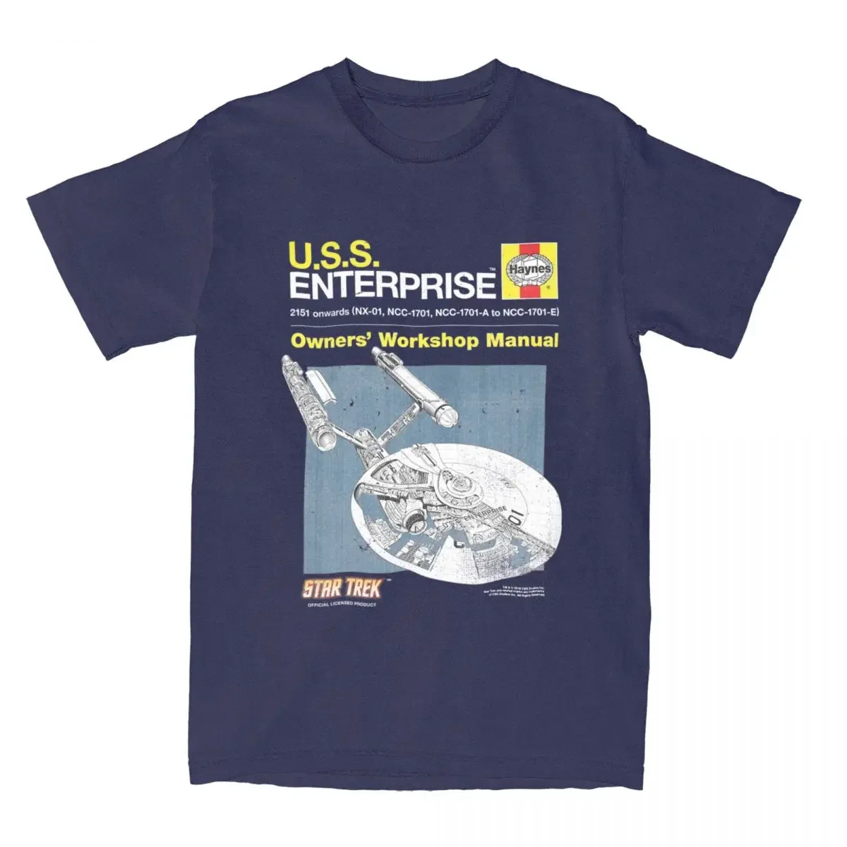 Star Treks Vintage U.S.S Enterprise Manual T-Shirt for Men Casual 100% Cotton Tee Shirt Crew Neck T Shirt 4XL 5XL 6XL Tops manga