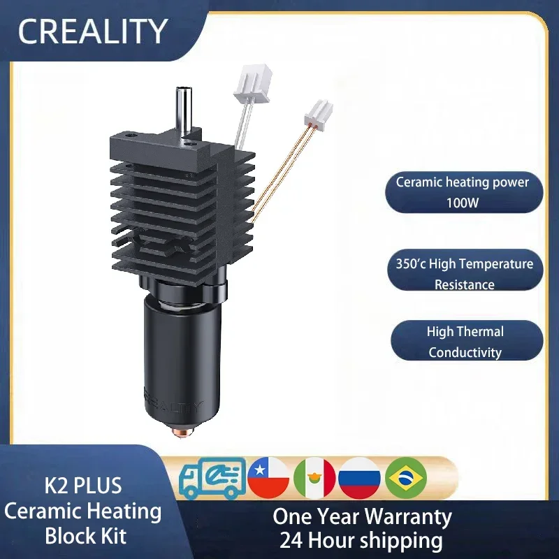 Creality K2 Plus Seramik Isıtma Bloğu Kiti Hızlı Değiştirilebilir Nozul 350 ° K2 Plus 3d Yazıcı Parçaları için C Yüksek Sıcaklık Dayanımı