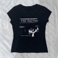Summer Fashion Y2k Emo Girl Punk Graphics Slim T-shirts 90s Vintage Gothic Women T-shirts Y2k Style Cool Printing Women T-shirts