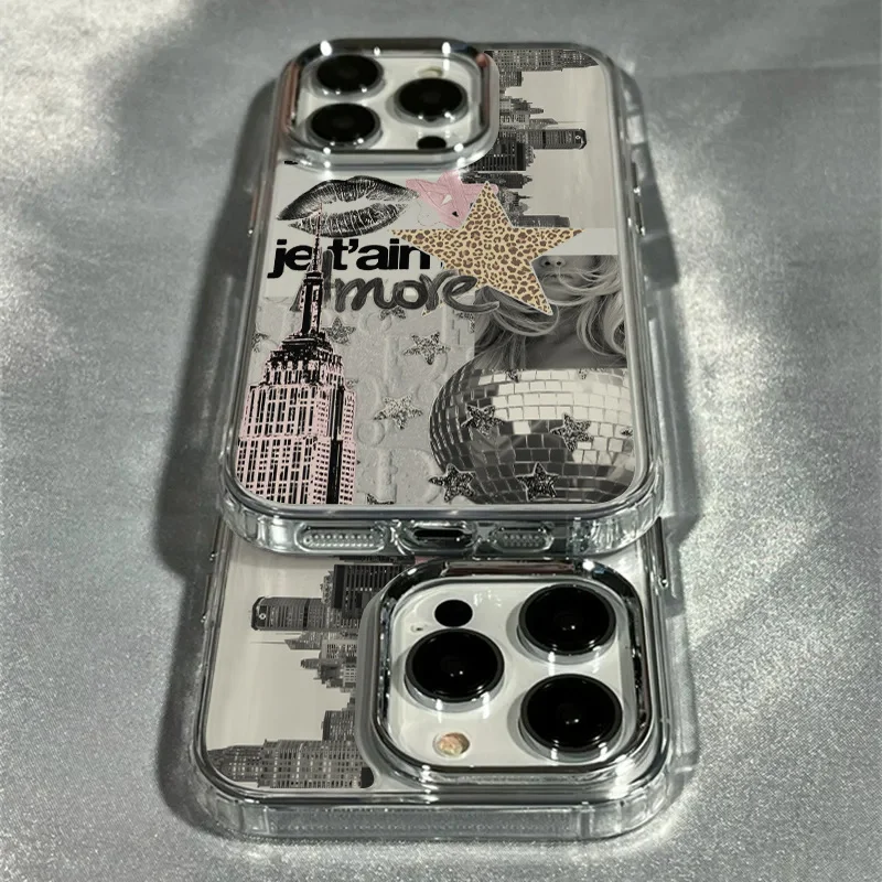 Custodia per telefono Trendy con stampa leopardata Star Patchwork per iPhone 17 Custodie per iPhone Air 16 15 14 13 12 11Pro Max 16E XS XR X 7 8Plus Cover