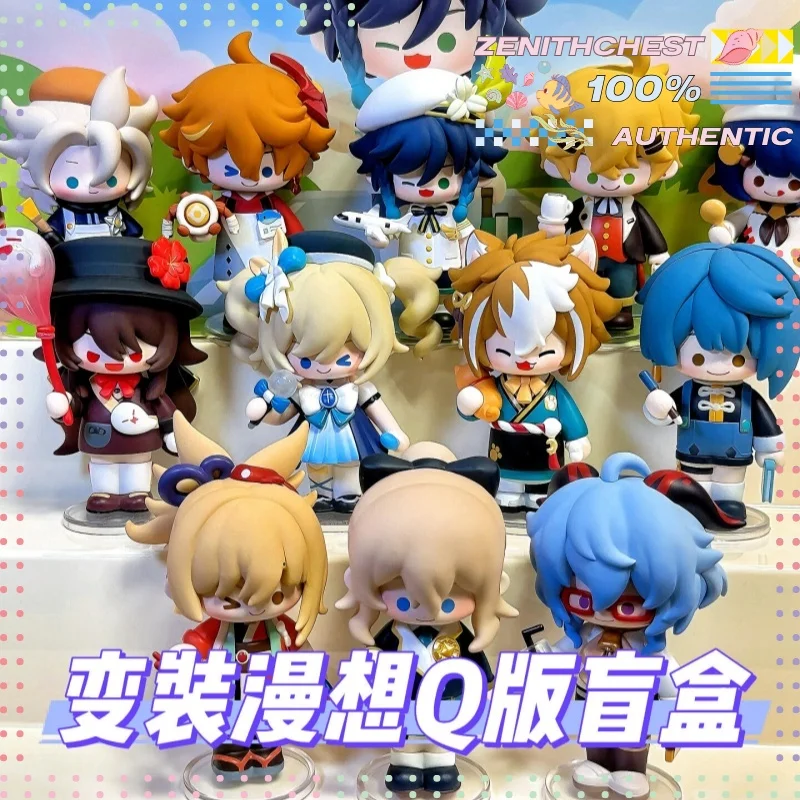 

Подлинная POP MART Genshin Impact Dress-Up Dreams Series Blind Box Ограниченная серия в коллаборации Уникальный декор стола Подарки