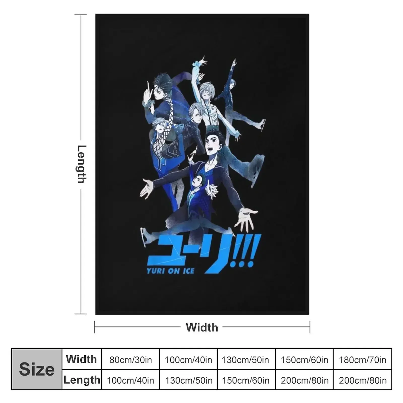 Yuri Art On Team Ice T Shirt Gift For Men And Women, Gift Halloween, Thanksgiving, Christmas Day Throw Blanket