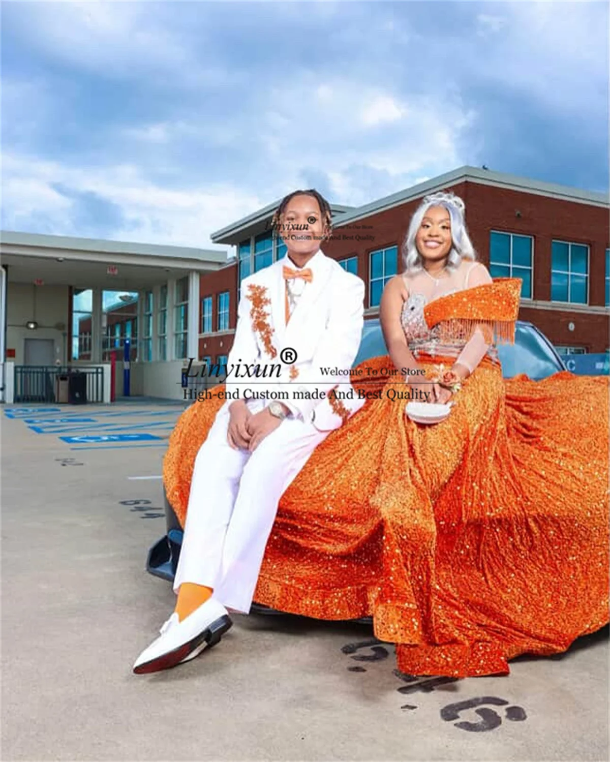 Glitter pailletten kralen galajurk sprankelende strass avond galajurk op maat gemaakte Aso Ebi zeemeermin lange bruiloft feestjurk