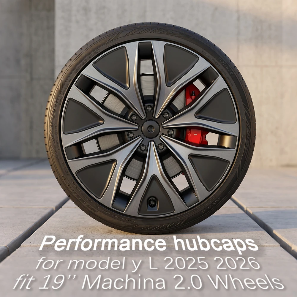 4PCS Hub Caps for Tesla Model Y L Machina 2.0 Wheels 19 Inch Performance Full Rim Wheel Cover Car Accessories Hubcap 2025 2026