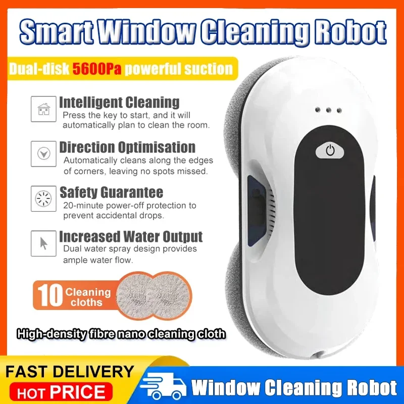 

Cross-border Two-way Water Spray Window Cleaning Robot Fully Automatic Intelligent Ultra-thin Household Window Cleaning Artifact