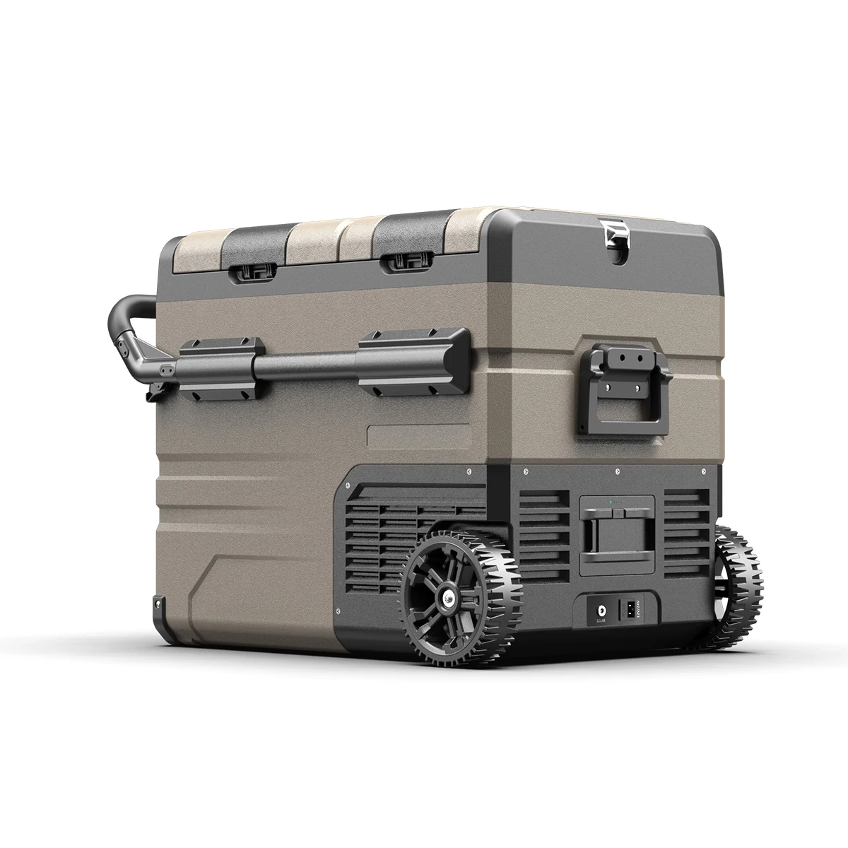 

45L 12 Volt Mobile Truck Camper Refrigerator 2-Door Vehicle Fridge Portable Electric Cooler Mini Freezer for Car