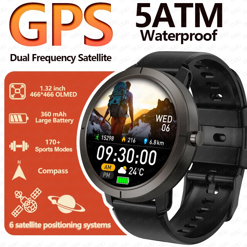 Women's 1.32 AMOLED GPS Positioning Smart Watch