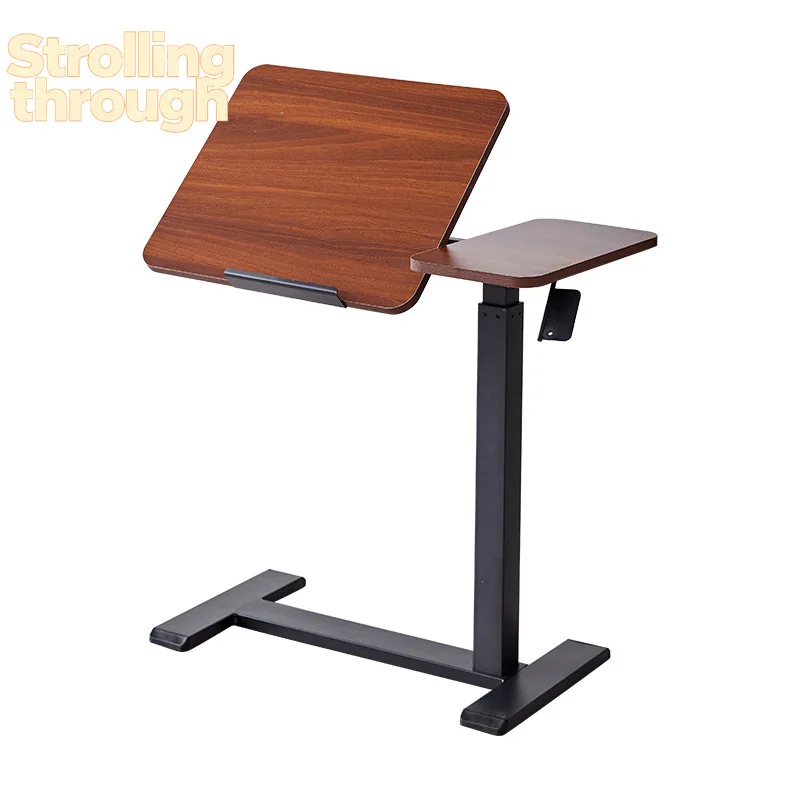 

Movable lifting computer desk household bedside table sofa side small table flip dormitory standing desk pneumatic