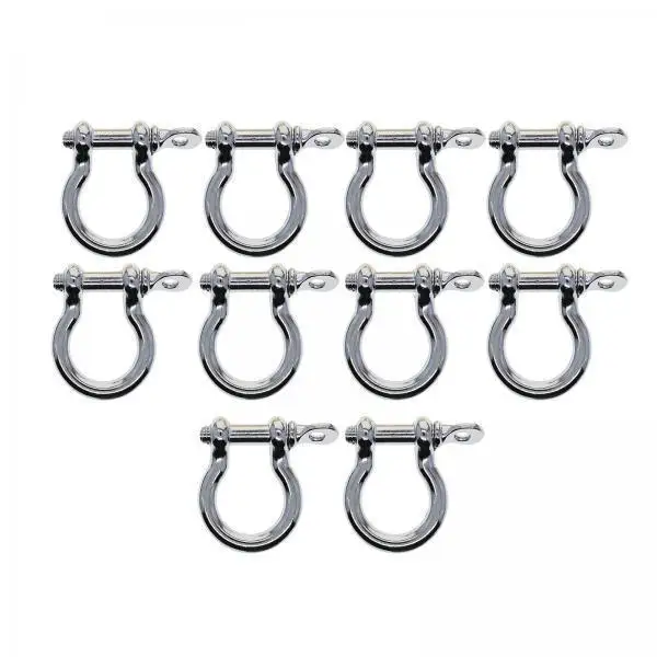 2-6pack 10Pcs Horseshoe Buckles Handmade Key Chian Bow Shackle for Toys Straps
