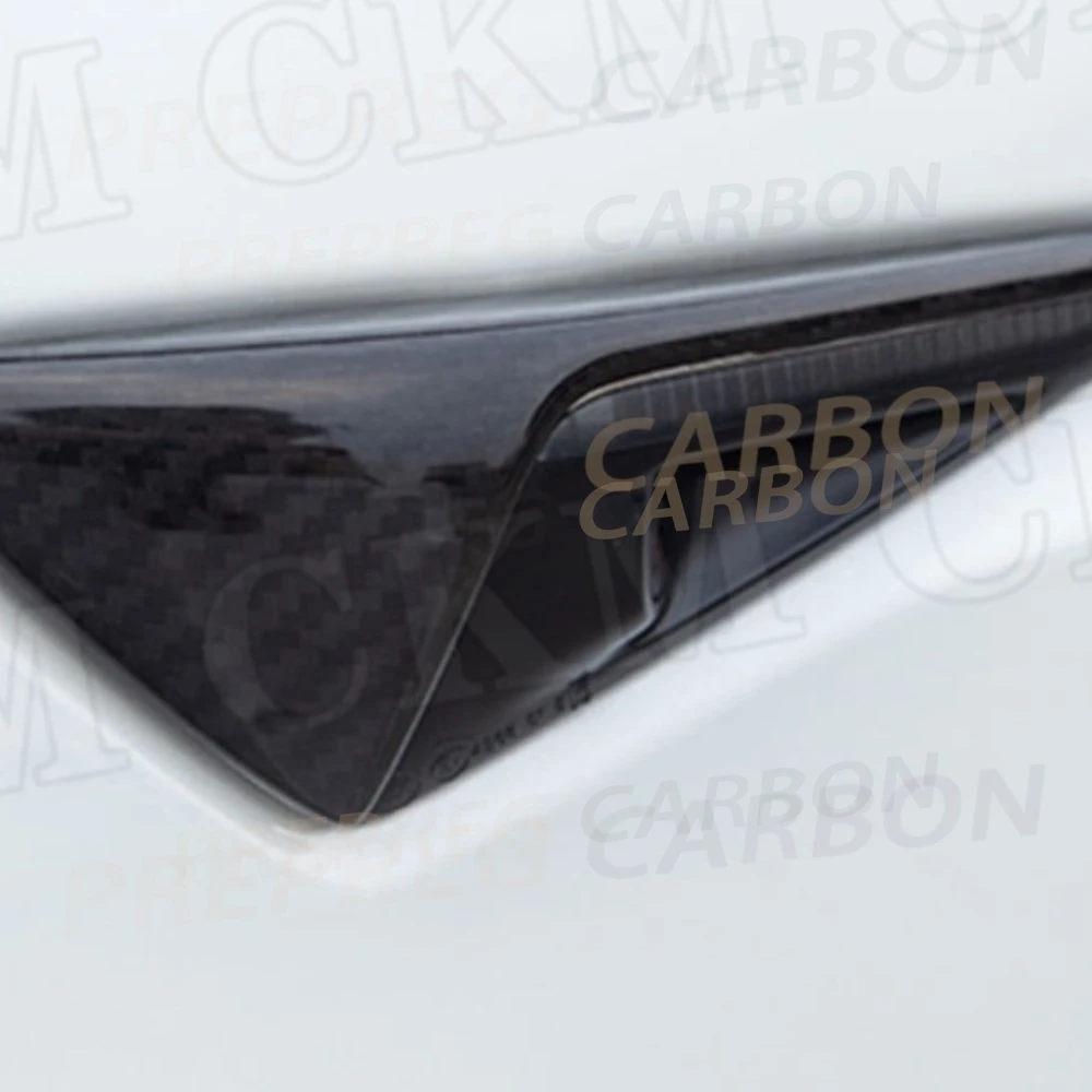 

For Tesla Model 3 S X 2013-2019 Real Carbon Fiber Front Fender Door Emblem Badge Stickers Garnish Strips Trim Side Winglet