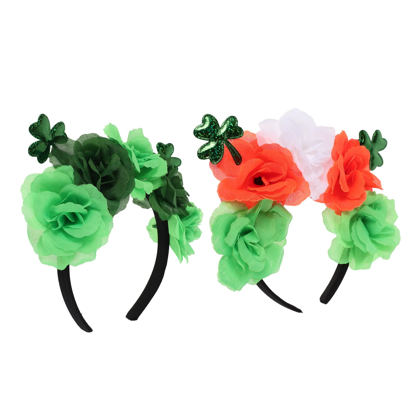 

2Pcs Irish Holiday Headband Hair Bands Decoration Cosplay Headbands Festival Accessory Women Girls Headbands Hair for Decoration