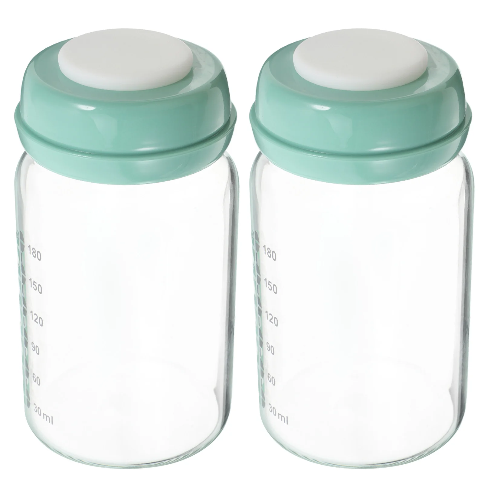 

2 Pcs Breast Milk Bottles Wide Mouth Feeder for Baby Nursing Infants Feeding Size Glass