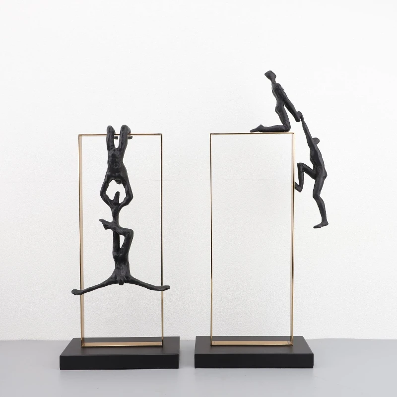 

Retro Metal Frame Figure Ornament Simple High-end Decoration