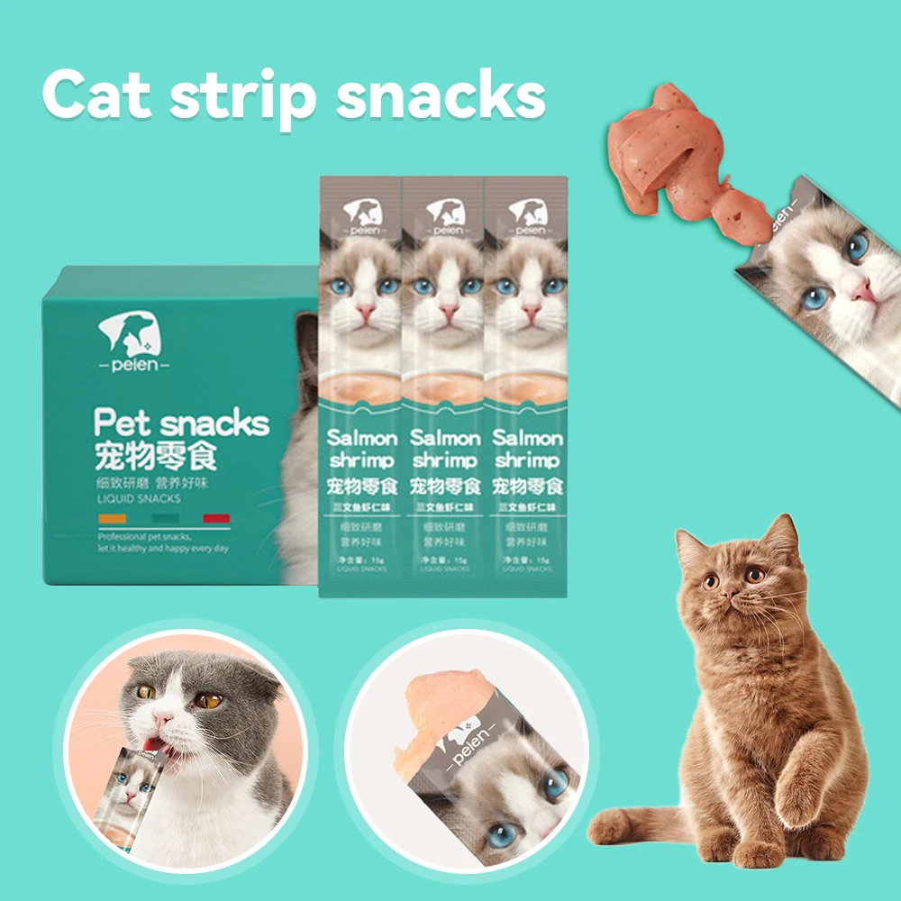 Cat Snack Stick Eye Protection Relieve Tear Improve Immunity Training Rewards Cat Treat Stick Snacks Three Flavors Pet Snacks