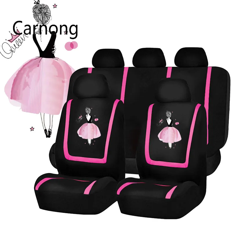 

Carnong AutoSeat Covers Woman Laddy Front Full Set Accessories Universal Comfortable Cute Dancing Girl Summer Hot Car Protector