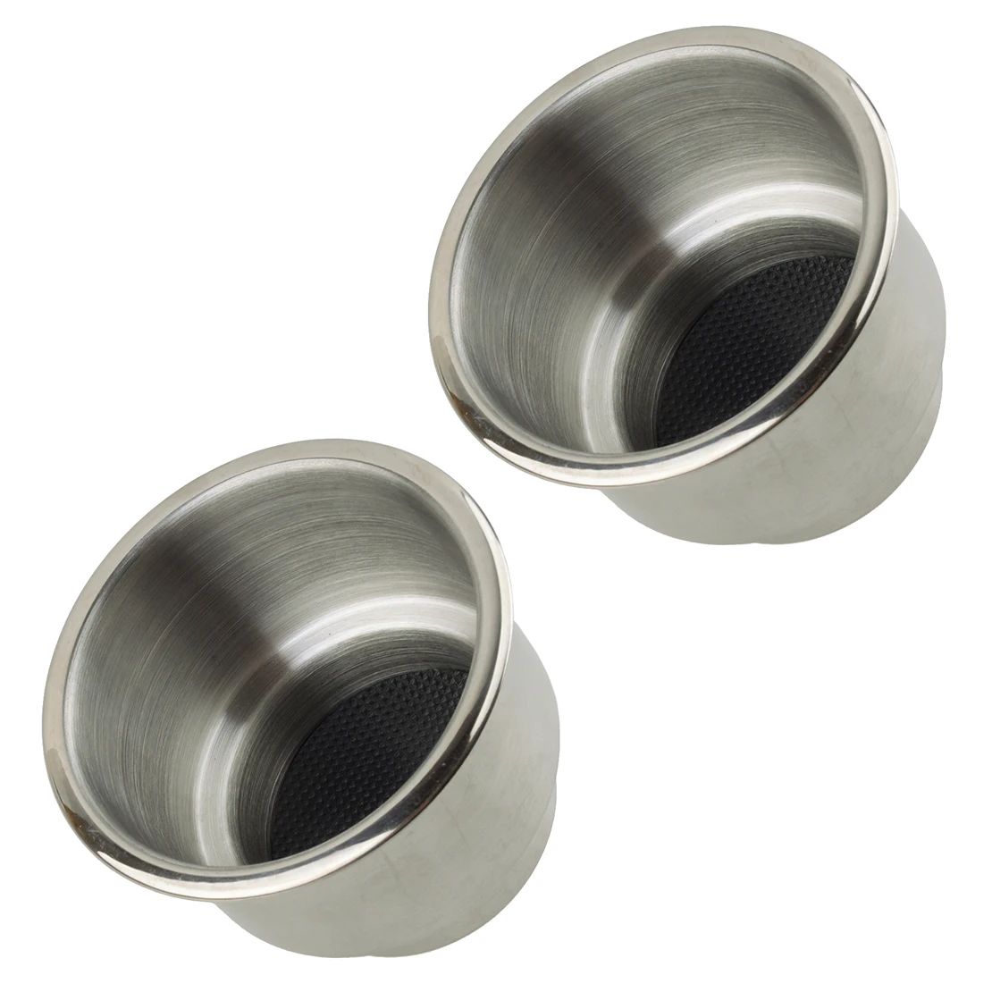 

2Pcs Stainless Steel Silver Marine Recessed Cup Drink Holder With Drain for Boat RV Camper Car Truck