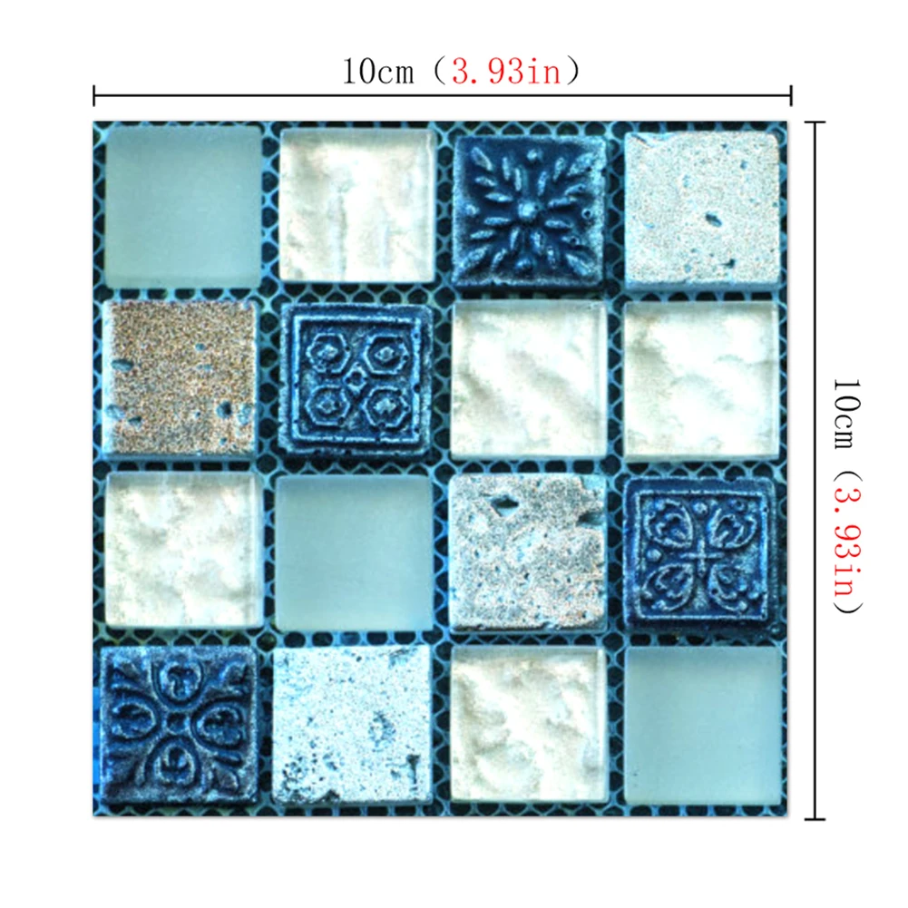 40 pièces/ensemble bricolage cuisine salle de bains autocollants imperméable auto-adhésif 3D ​ Tampons adhésifs pour carrelage, autocollants muraux, mosaïque, décor de décalcomanie